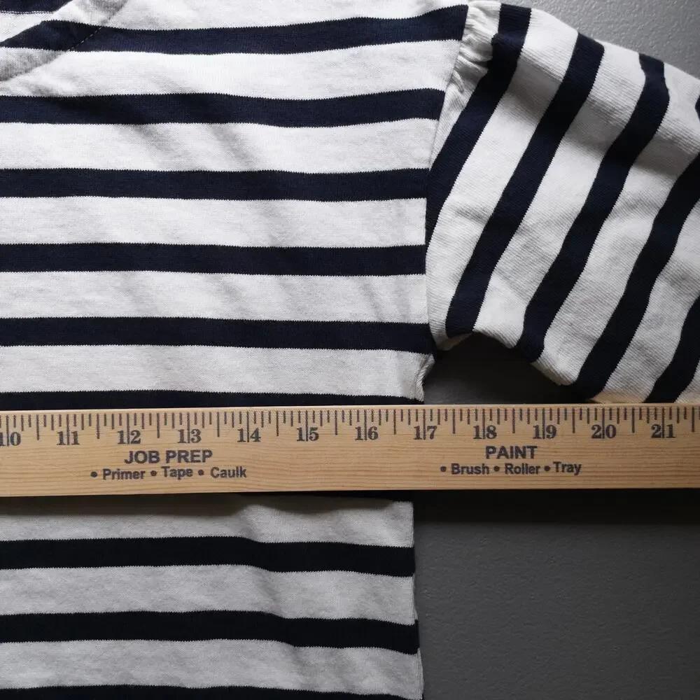 J Crew Mariner Breton Stripe Boatneck Long Sleeve Cotton Shirt XXS Coastal Prep